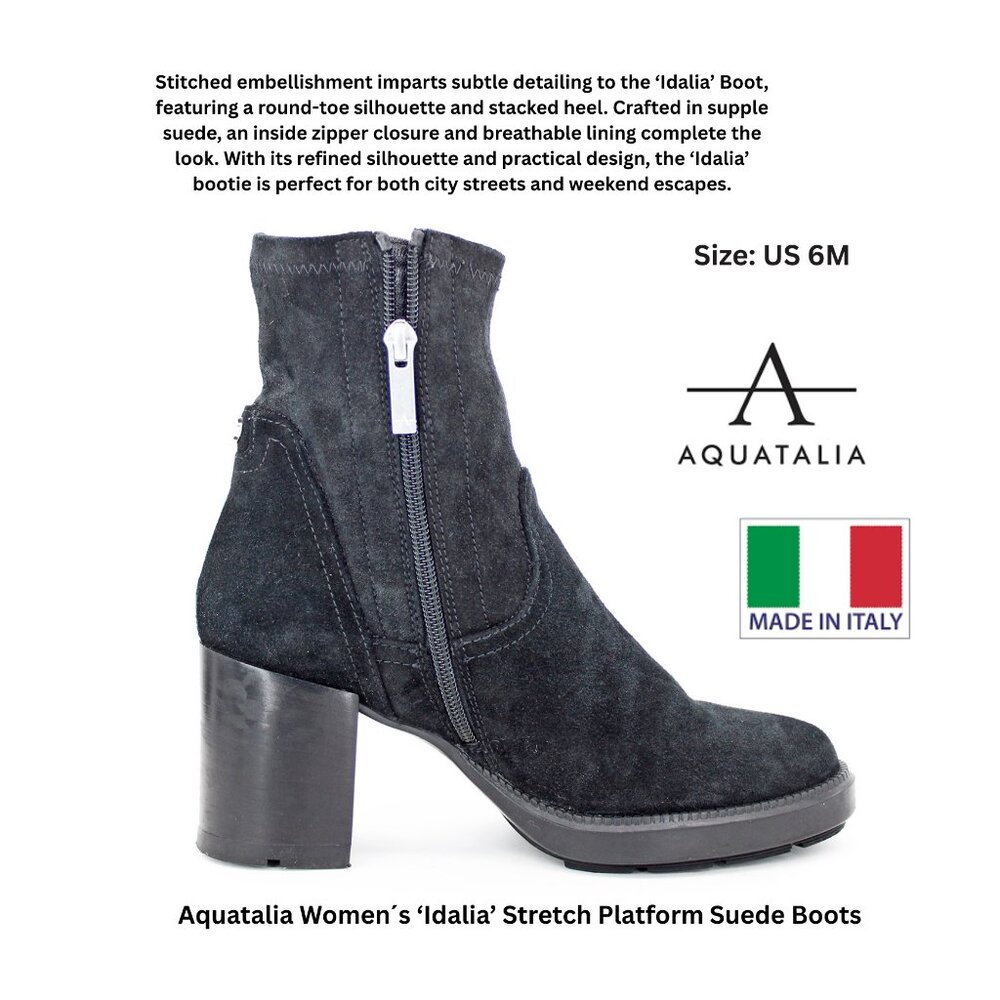 Aquatalia Women´s ‘Idalia’ Stretch Platform Suede Boots
